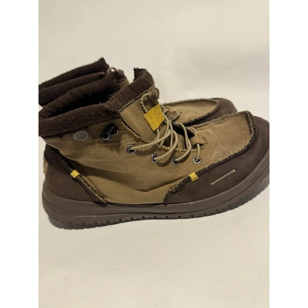 Hey Dude Bradley Men's US 9 Brown Canvas Lace Up